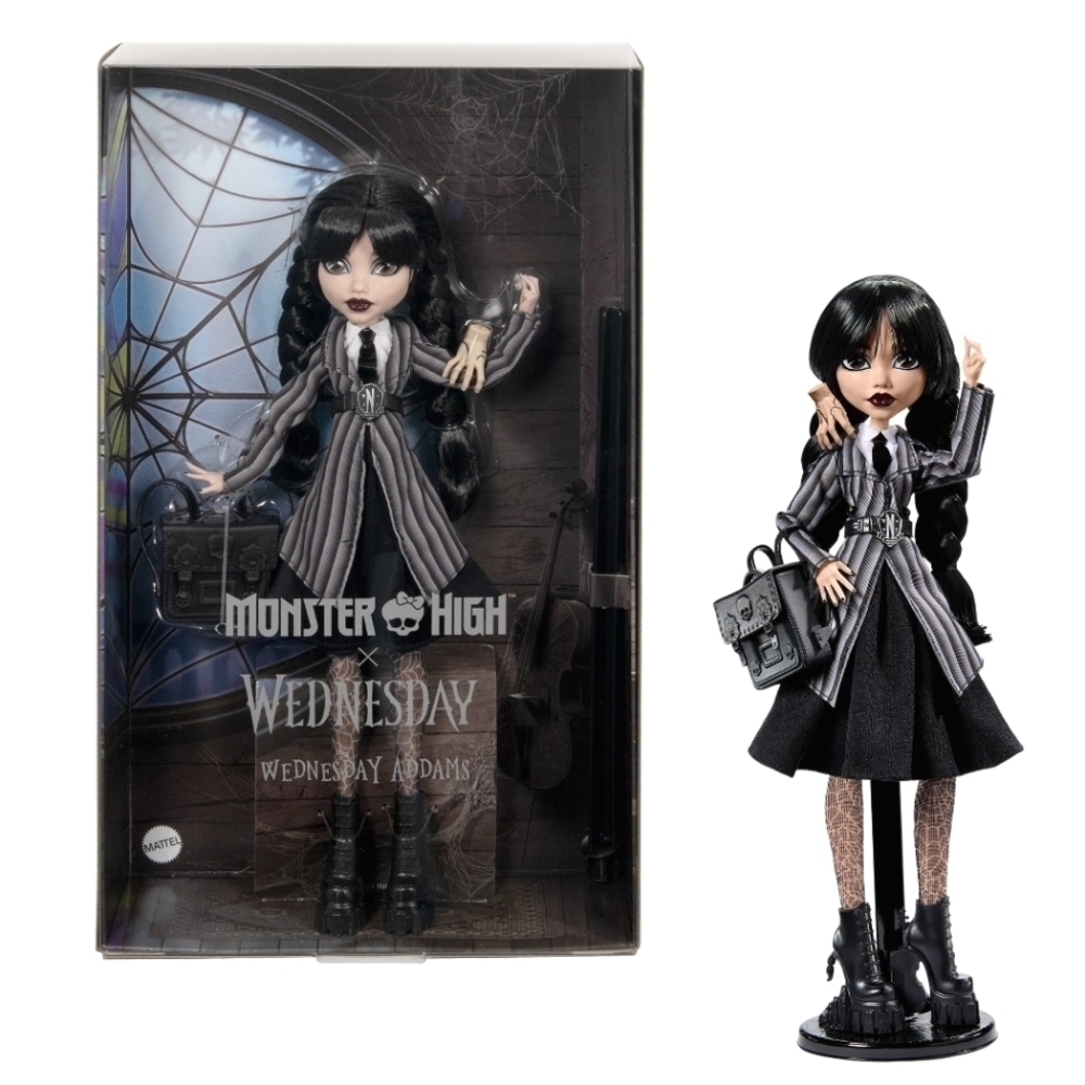 NWT Monster High Wednesday Doll in Nevermore Academy Uniform NRFB